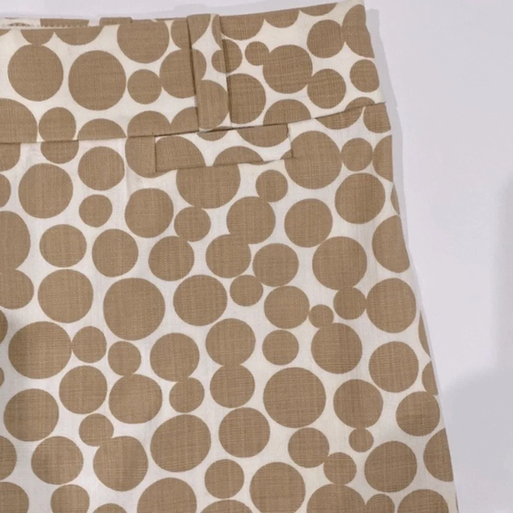 J.Crew Deco-Dots Mini Skirt Cotton Cream Tan Size 8 - Picture 4 of 6
